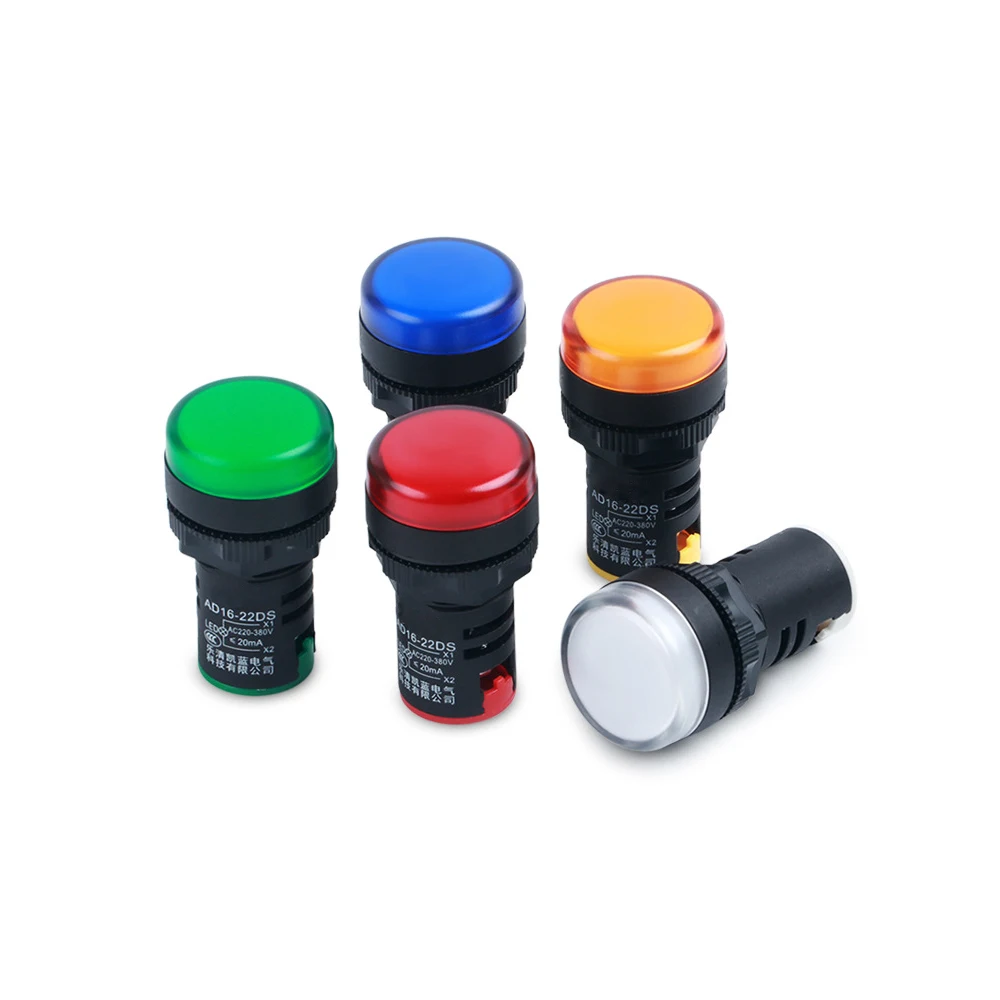 22mm Panel Mount LED Power Electronic Indicator Pilot Signal Light Lamp 12V 24V 110V 220V 380V | Освещение