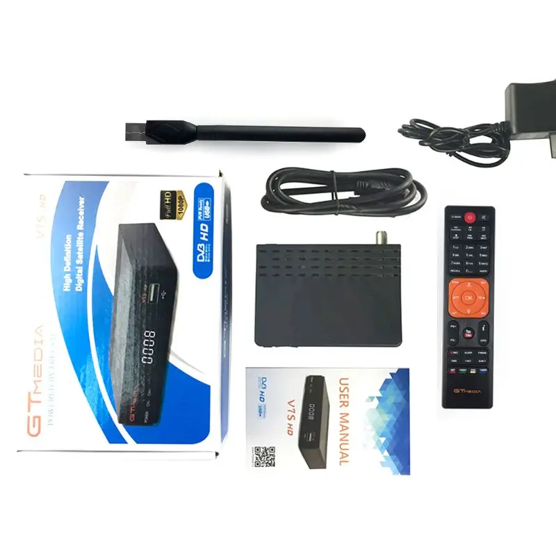 DVB-S2 Freesat V7 hd с USB wifi FTA ТВ-ресивер gtmedia v7s hd power by freesat поддержка Европы cline сетевой обмен LX9A
