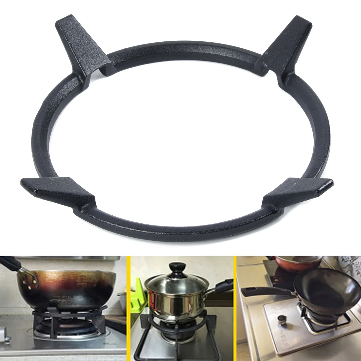 Cast Iron Wok Pan Stand Support Rack For Burners Gas Hobs And Cookers Parts