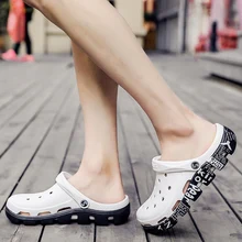 Брендовые Летние повседневные сандалии; Новинка; мужские шлепанцы Aqua Clog; популярные мужские сандалии; обувь для плавания; пляжная обувь для сада