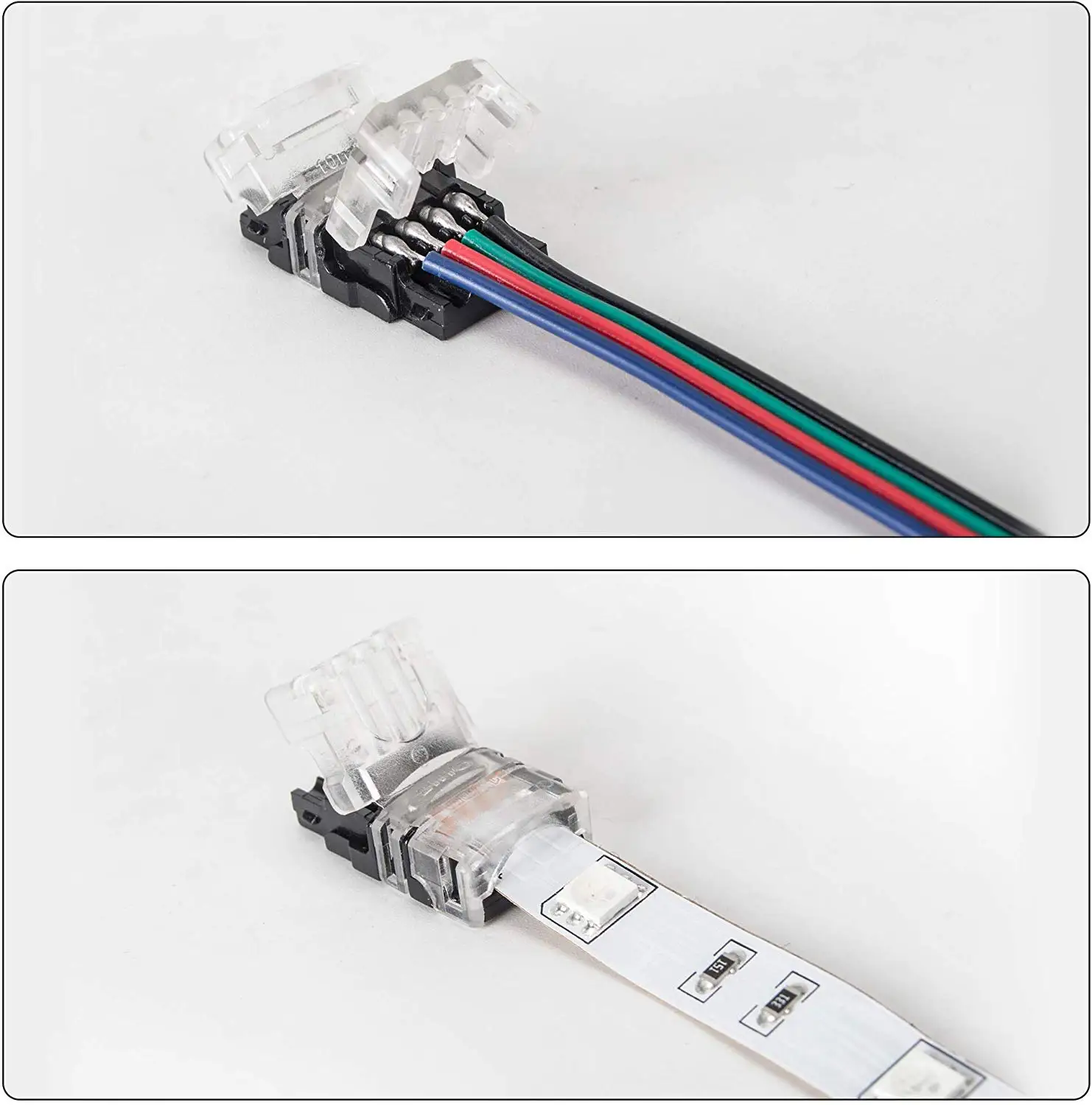 1 шт. RGB 5050 4-контактный светодиодный светильник 10 мм 4-контактный, включает в себя 12 разъемов без пайки светодиодный светильник, обеспечивает Большинство деталей для DIY