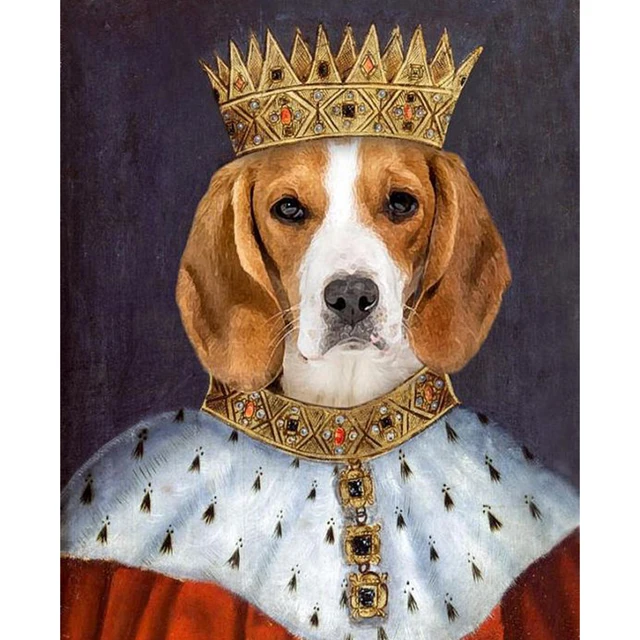 Vintage Dog Princess Pet Gentleman Cat Nordic Poster Animals Wall Art Canvas Painting Wall Pictures For Living Room Unframed G
