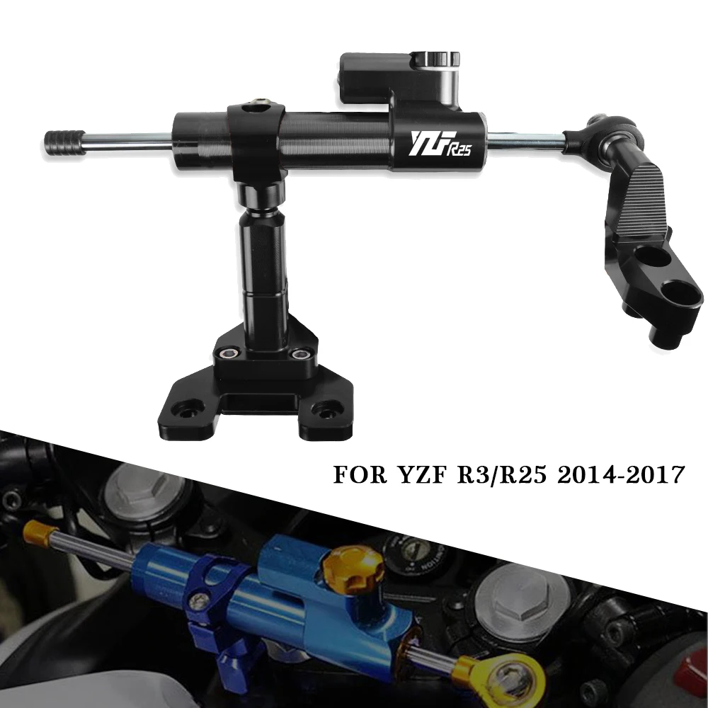 

For YAMAHA 2014 2015 2016 2017 YZF-R25 YZFR25 Motorcycle Steering Damper Stabilizer Linear Reversed Safety Control Over Bracket