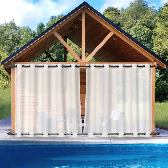 Kültéri, Puszta Függönyök, Vízálló Szélmegszakítású Lombkorona Redőnyök A Magánélethez, Tornác, Pavilon, Fedélzet És Pergola