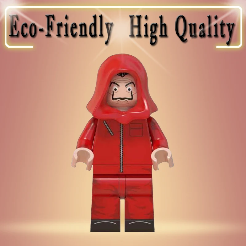 

House of Paper Movie Bricks Guy Fawkes V Vendetta Walking Dead Drama Money Heist Dr Who Building Blocks Kids Toys gifts MG0186