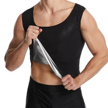 hombres camiseta moldeador cuerpo compresión adelgazante camisa neopreno cintura entrenador deportes Tops para hombre Camiseta talla grande 4XL 