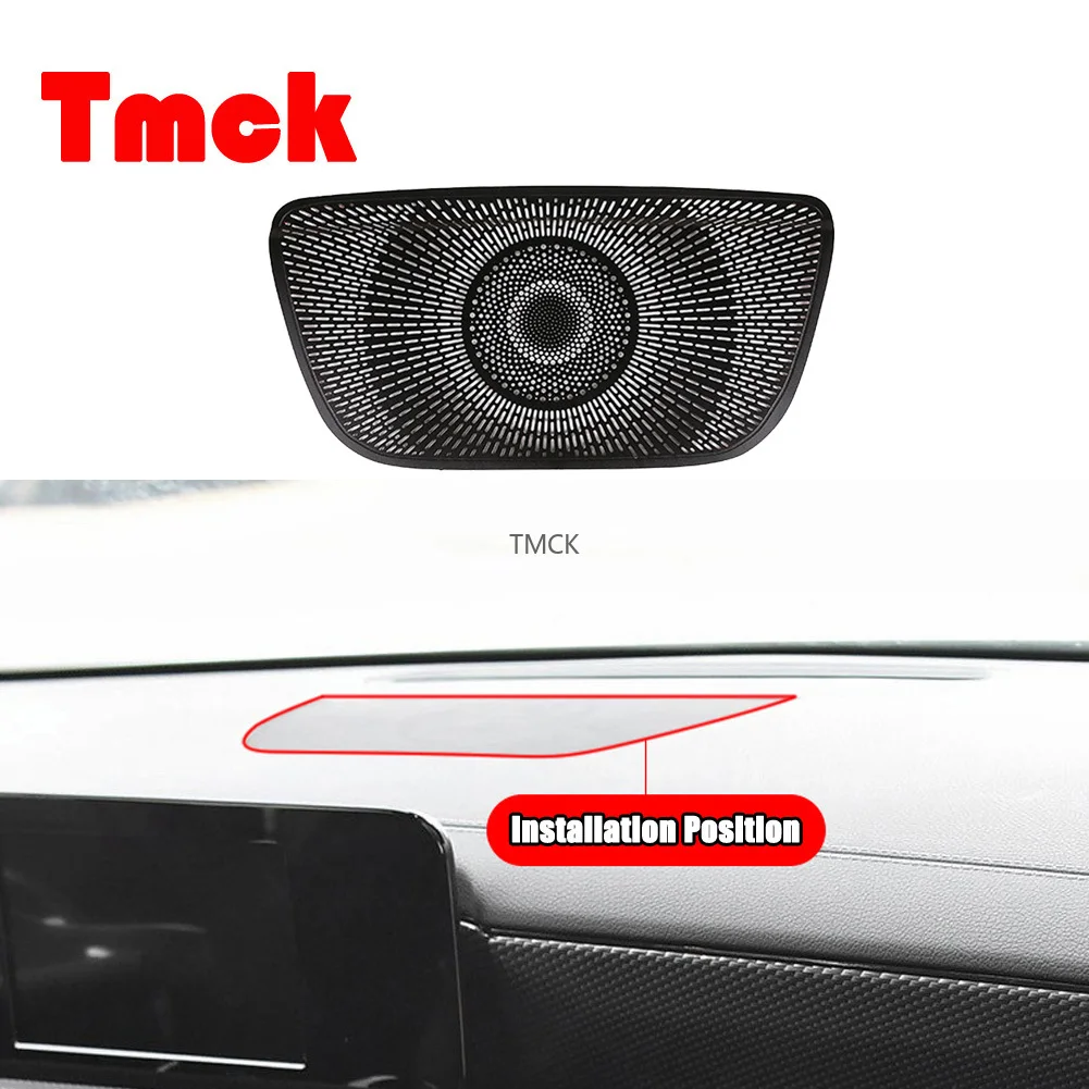 

Для Mercedes Benz A Class W177 V177 A180 A200 A220 A250 2019 автомобильные аксессуары из алюминиевого сплава крышка динамика на приборную панель наклейка