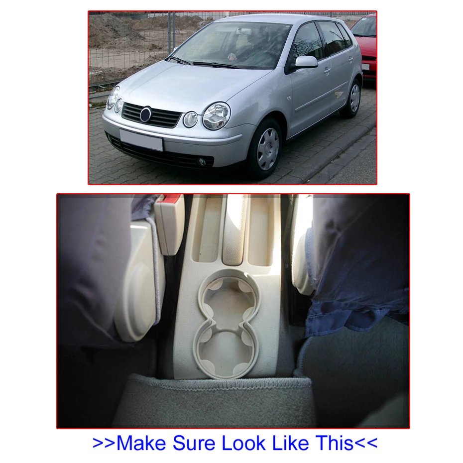 Центральной консоли ящик для хранения подлокотник подлокотника VW Polo Mk4 2002 2003 2004