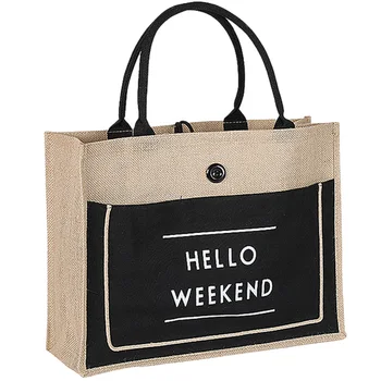 

Linen Luxury Handbag Large Capacity Female Casual Shoulder Bag Ladies Daily Handbag