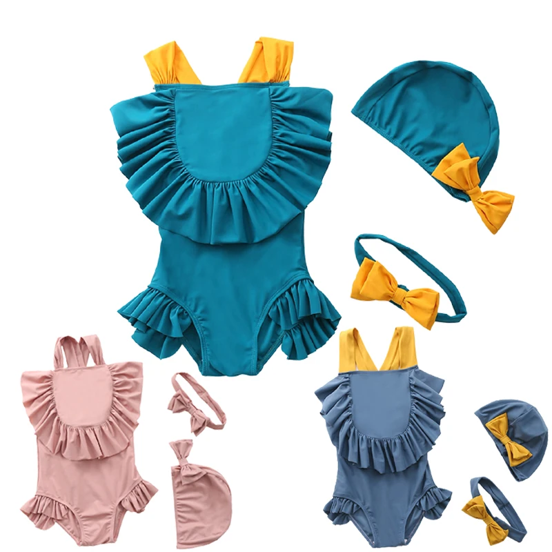 2021 Baby Girl Swimsuit One Piece Kids Girls Swimwear for 1 6Years