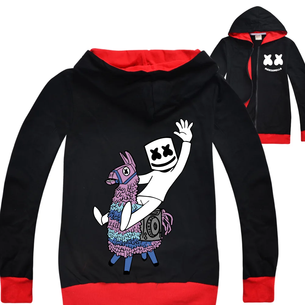 

Hot DJ Marshmello Mask Music Children's Cardigan Jacket Hoodie Gift for Kids