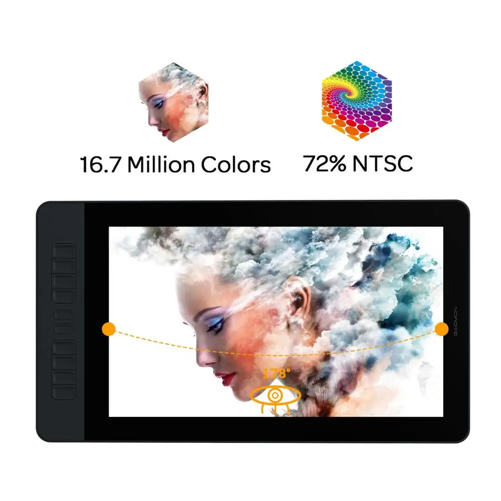GAOMON Graphics Tablet Monitor PD1561 15.6 Inches Screen Drawing Display for Painting Design Beginners with Battery-free Pen 3