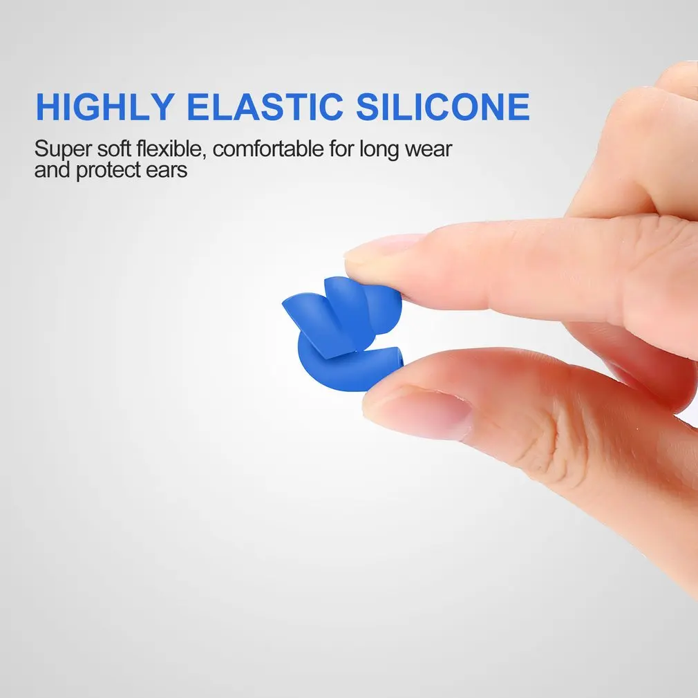 A Pair Silicone Ear Plugs Anti Noise Snoring Earplugs Comfortable For Sleeping Noise Reduction Accessory 2018 NEW Ar'rival