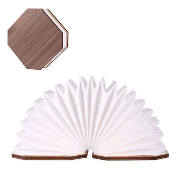 

Portable Retro Lamp USB Charging Wooden Led Lamp 360 Degree Folding Organ Lamp For Bedroom Dorm Study