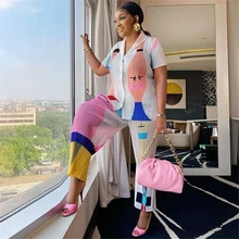 

2021NEW Two Piece Set Women Summer Short Sleeve Shirt Tops and Pant Suits 2021 Streetwear Casual Sets Outfits Wholesale