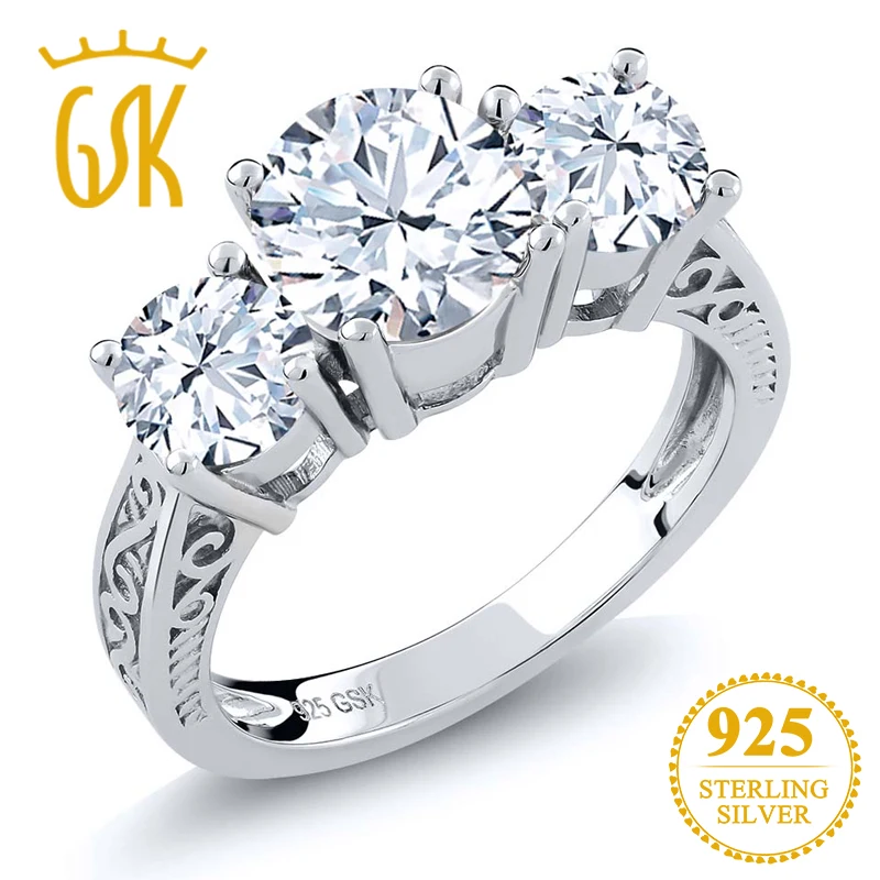 GemStoneKing 2 90 Ct Круглый натуральный белый топаз драгоценный камень по рождению 925