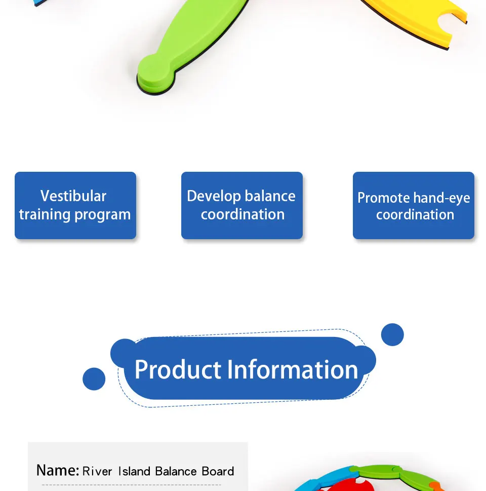 Ruizhi 16 шт. речные острова баланс доска детей Сенсорное тренировочное оборудование каноэ мост Дети Спорт на открытом воздухе игрушки RZ1177