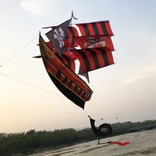 3D пиратский корабль воздушный змей с хвостами одиночная линия парусник Летающий воздушный змей на открытом воздухе забавные игрушки для детей и audlts