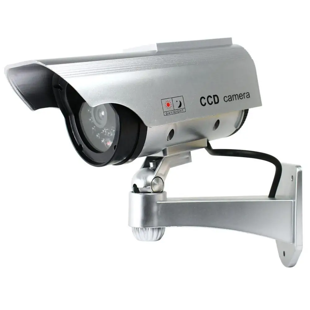 Солнечная энергия светодиодный CCTV камера муляж камеры наблюдения наружное бутафорское наблюдение