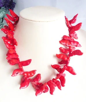 

2019-4-29-0753# The only one lentil handmade coral necklace.18"