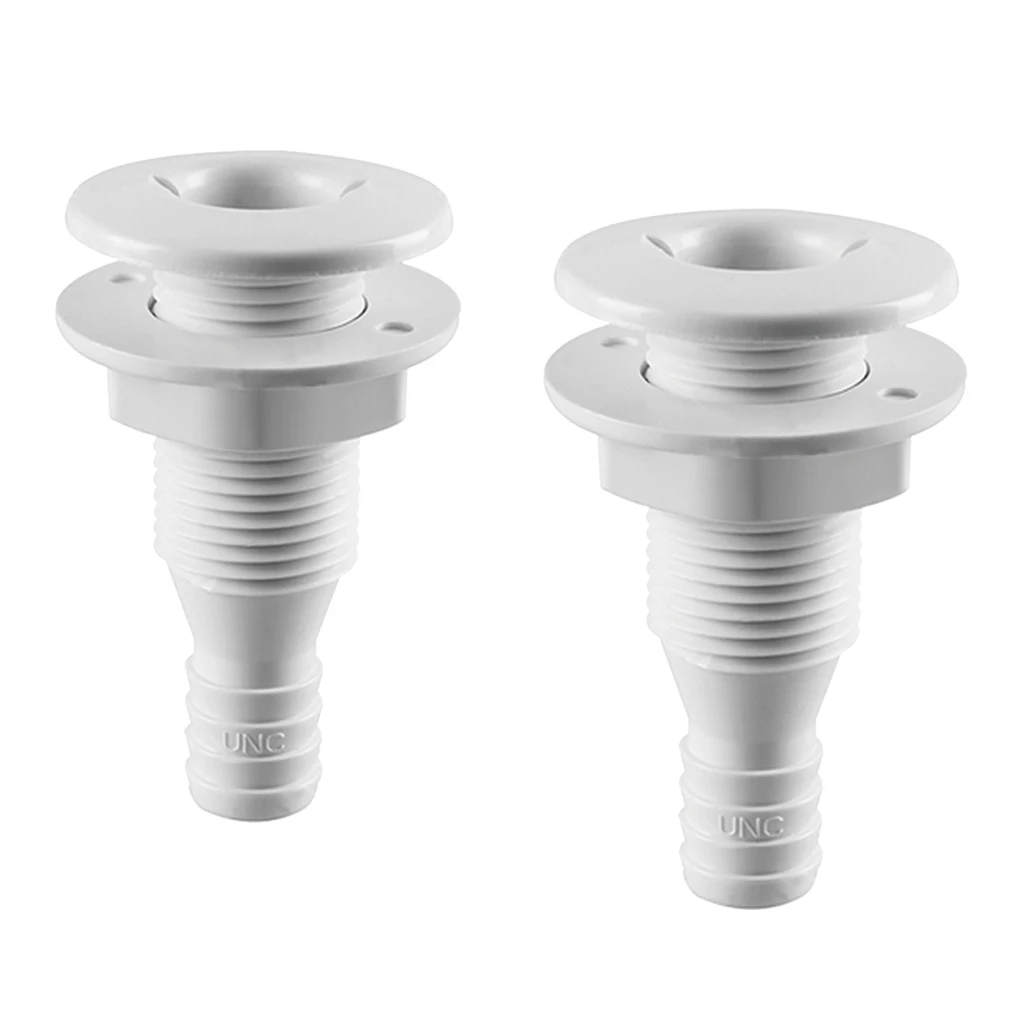 2Pcs Thru Hull Fitting For 1'' & 3/4'' Hose Marine Boat Hardware Accessories