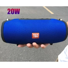 20 Вт портативный беспроводной динамик Bluetooth музыкальный динамик с fm-радио наружная звуковая панель стерео TF USB AUX caixa de som