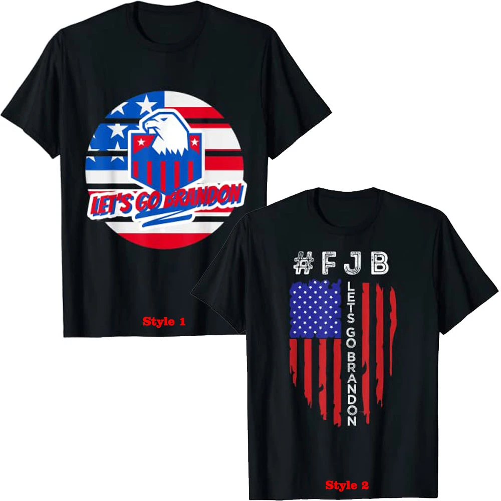 Let's Go Brandon Tee Conservative Anti Liberal US Flag T Shirt Men Clothing  Political Joke Tops|T-Shirts| - AliExpress