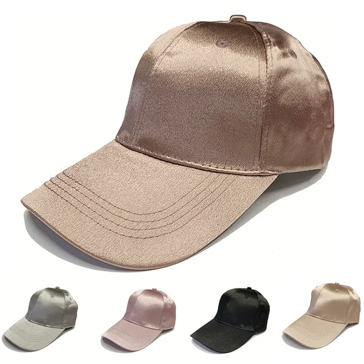 2020 шелковистая атласная Кепка Gorras однотонная шелковая шляпа модная женская