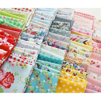 

100pcs/lot Floral Cotton Fabric Bundle Patchwork Scraps Quilting Sewing Crafts 10X10cm Assorted Cotton Fabrics