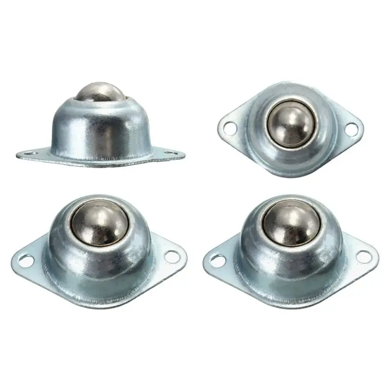4pcs 32mm Wide Screw Mounted Round Ball Swivel Caster Castors for Trolleys Rack