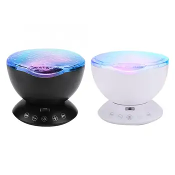 

LED Ocean Projector with Mini Speaker 2M USB Cable Colorful Projection Lamp Support TF Card and 3.5mm Port projecteur