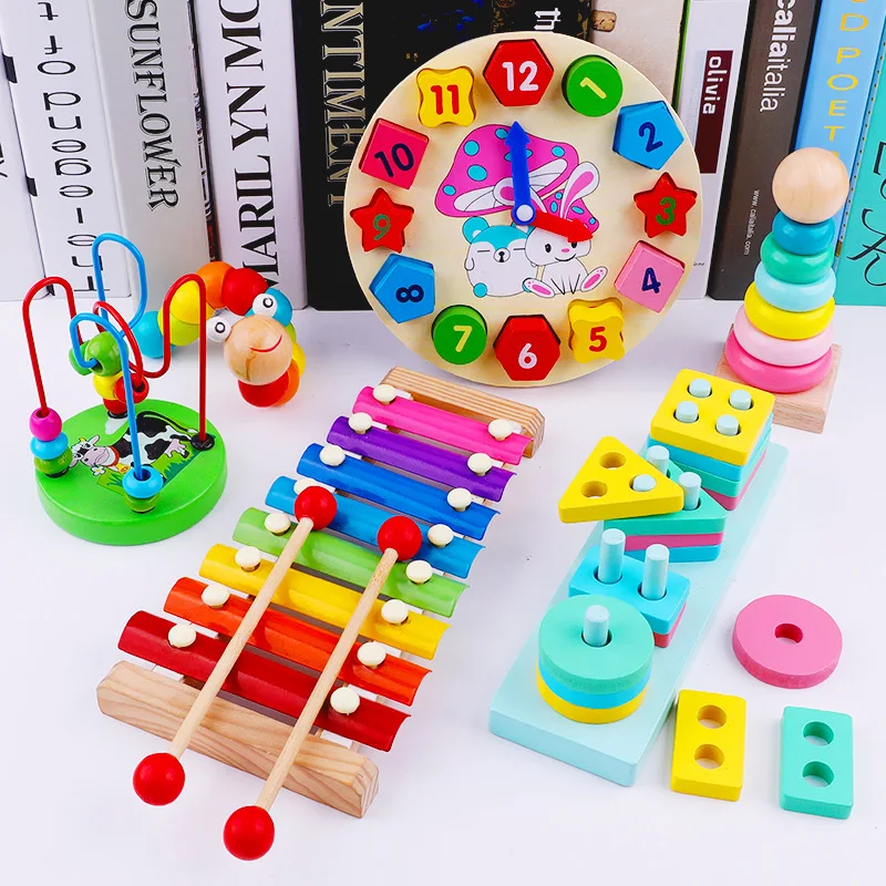 

CHILDREN'S Toy 6-12 Month Women's Building Blocks Bead-stringing Toy Beaded Bracelet Infant Educational Force Baby 10-30 Yuan 3