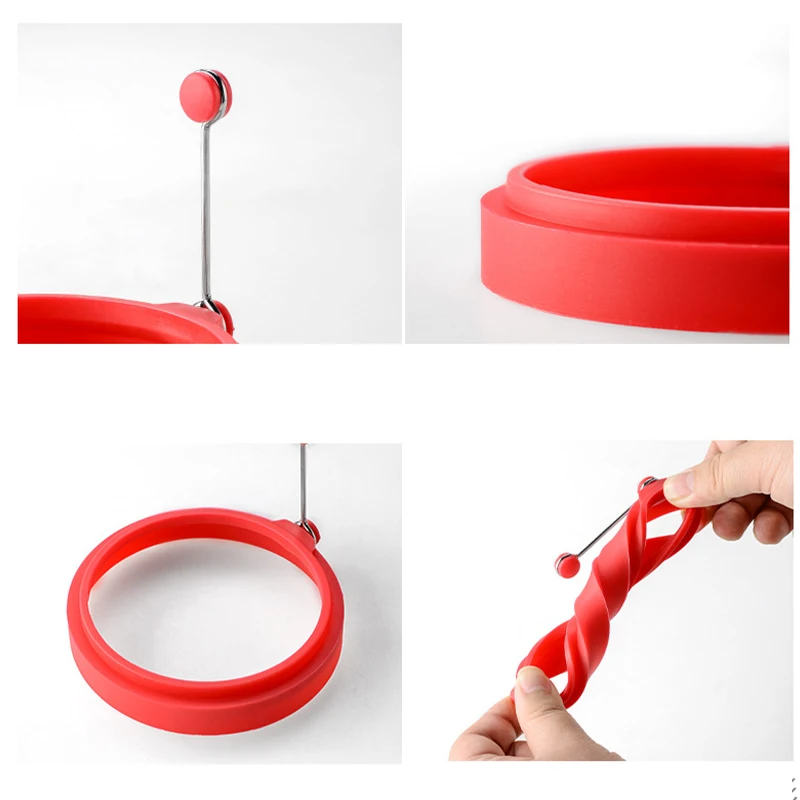 Large Breakfast Omelette Fried Egg Molds Food Grade Silicone Egg Pancake Ring Mould Cooking Frying Mould Kitchen Gadget 2Pcs,egg mold,egg ring