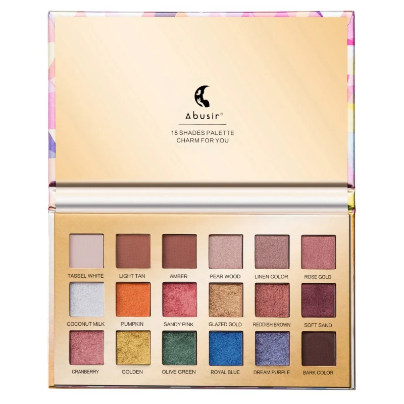 G 18 Colors Shinny Glitter Shimmer Eyeshadow Palette Smoky Matte Eyeshadow Pallete Waterproof Cosmetic Long Lasting Beauty Tools - Цвет: G