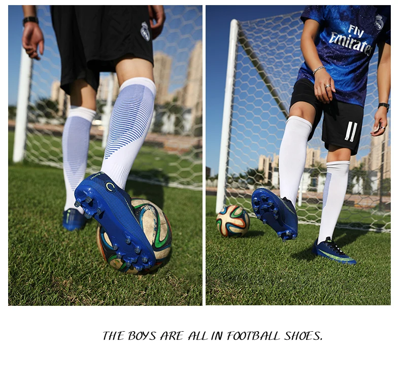 Футбольная обувь; футбольные бутсы; Спортивный для футбола; Новинка; кожаные футбольные бутсы до лодыжки; тренировочные футбольные кроссовки; обувь для футбола