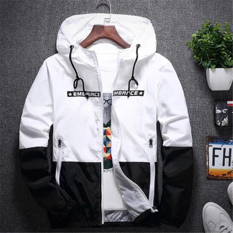 Spring 2019, men's bomber jackets, hip-hop style men's jackets with hats, light driving jackets, men's clothing, m-4xl Spring 2019, men's bomber jackets, hip-hop style men's jackets with hats, light driving jackets, men's clothing, m-4xl