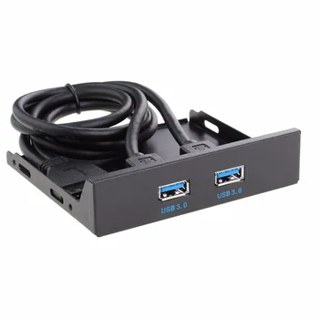

Plug and play Floppy Disk USB 3.0 Connector 20 Pin 2 Ports Front Panel Bay Hub Bracket Cable Wholesale Drop Shipping