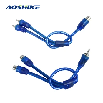 

AOSHIKE 1 RCA Female to 2 RCA Male Audio Cable & 1 RCA Male to 2 RCA Female Y Splitter Cable for Amplifier AUX Car Audio System