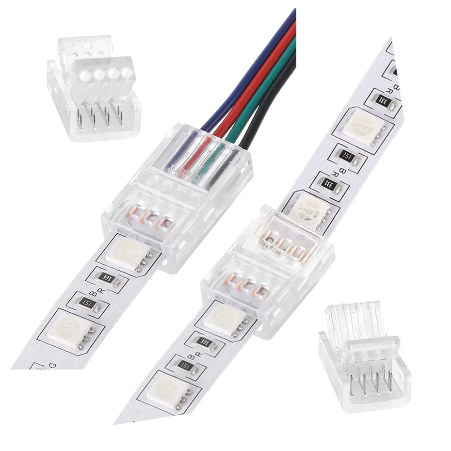 5PCS2/3/4PinSolderlessConnector8mm10mmForLedStripSingleColor/RGB/WS2811NeonLightQuickConnectorsPinsAccessories-AliExpress13