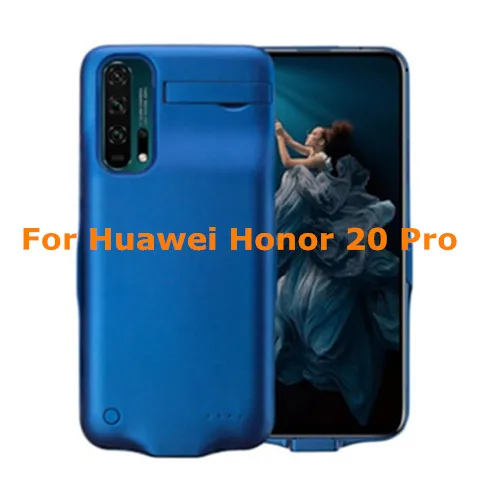 6000 мАч аккумулятор чехол для huawei Honor 20 Pro power Bank чехол расширенное зарядное устройство для аккумулятора чехол для huawei Honor 20 power Case - Color: Blue for 20 Pro