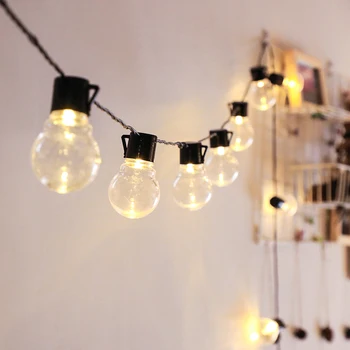 

220V 5M Indoor/Outdoor Hanging 20 LED Festoon Bulb Ball Hanging Fairy String Light Party Home decor