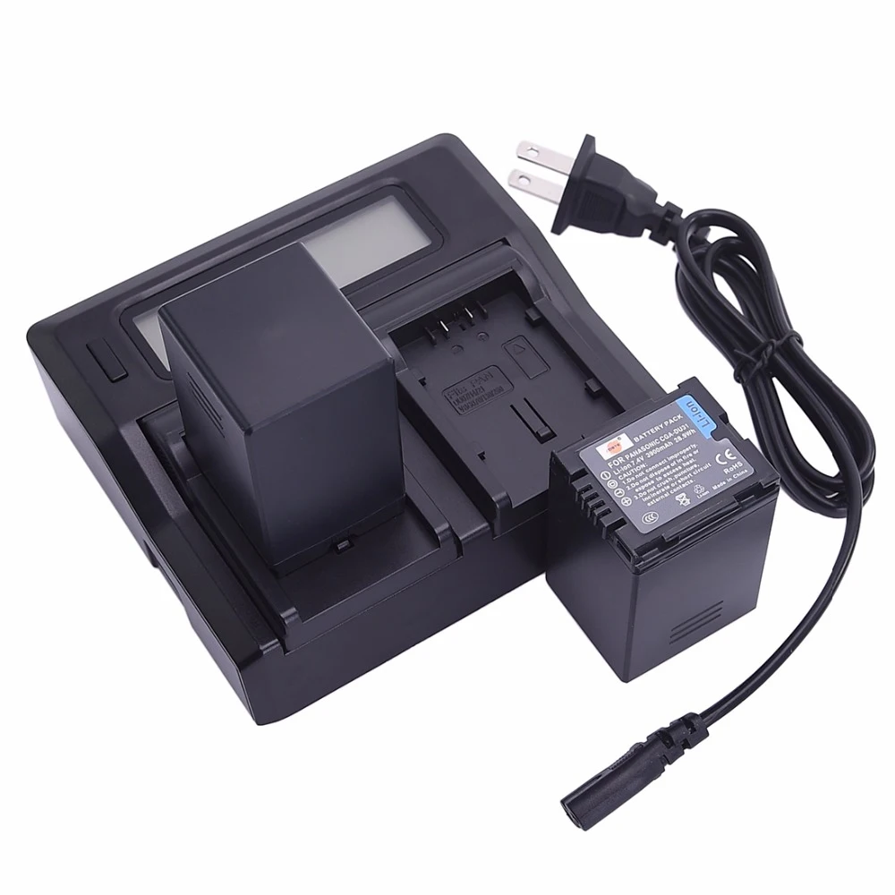 4 шт. 3900 мАч 7,4 V CGA-DU31 VW-VBD310 DSTE батарея камеры DSLR LCD Dual charger для цифрового фотоаппарата Panasonic DZ-GX20 GX25M MV350 MV380 MV550 - Цвет: 2Battery1DualCharger