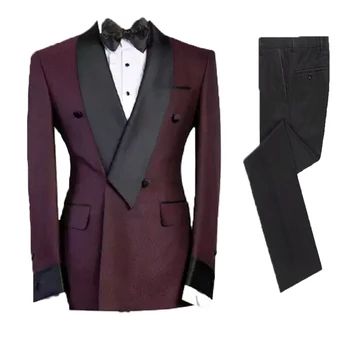 

2020 Men Wedding Groomsmen Suit Classic Business Dinner Suit Prom Dresses Groom 2 Piece Suit(Jacket+Pants)