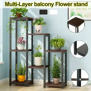 

Multi-Layer Steel Pot Tray Storage Rack Holder Flower Plant Shelf Planter Display Flower Stand Home Living Room Office Decor