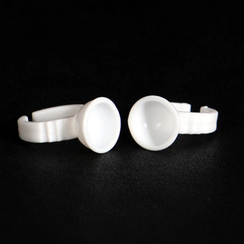 

Wholesale 50/100Pcs Disposable Eyelash Extension Glue Rings,Eyelash Extension Glue Holder Holder glue container Tattoo Pigment