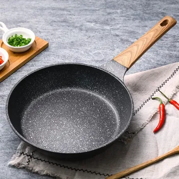

Stone Flat-bottom Pot Non-stick Pot Frying Pan Small Household Cooker Only Multi-functional
