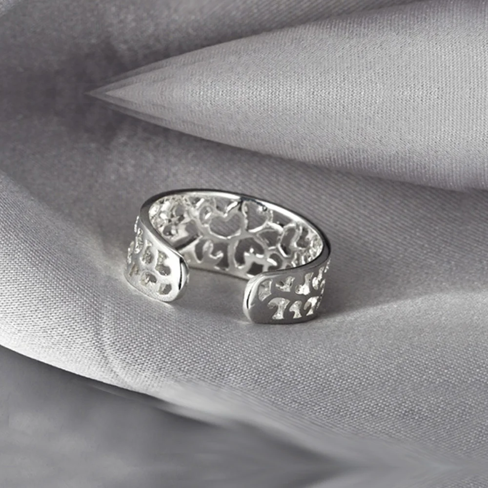 Женское кольцо из серебра 925 пробы в минималистичном стиле|925 sterling silver ring|open