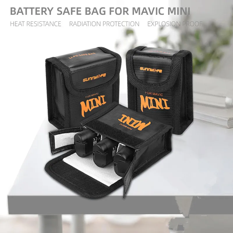 Promo ULU for DJI Mavic mini Drone Lipo Battery Case Explosion-proof Safe Storage Bag Fireproof Protective Box Radiation Protection 