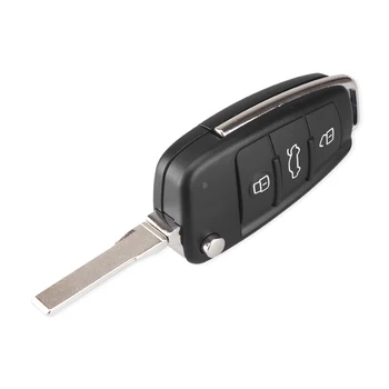 Cover chiate/telecomando per Audi A2 A3 A4 A6 A6L A8 S5 Q7 TT - KEYYOU 3 pulsanti Flip Car Key telecomando pieghevole Cover Shell Fob Case Key per Audi
