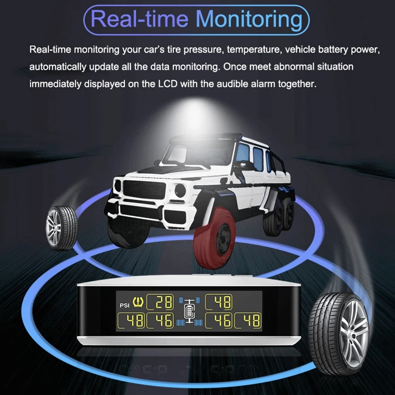 TPMS система контроля давления в шинах монитор в режиме реального времени температура давления в шинах герметичность воздуха 6 противоугонные внешние датчики fo
